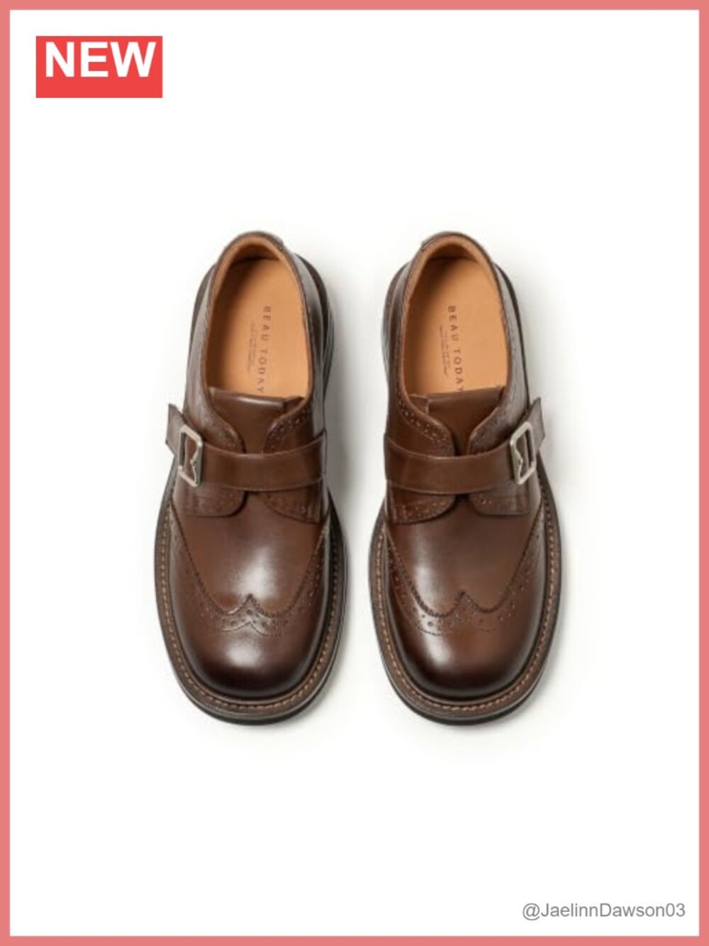 Women's Genuine Calfskin Leather Monk Strap Loafers with Sheepskin Lining,